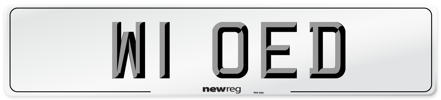 W1 OED Number Plate from New Reg